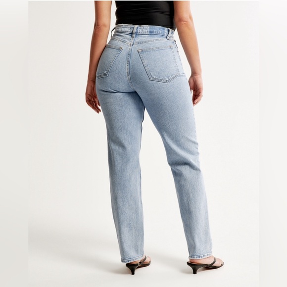 Abercrombie Curve Love Ultra High Rise 90s Straight Jeans 000XS xshort x-short - Picture 5 of 5